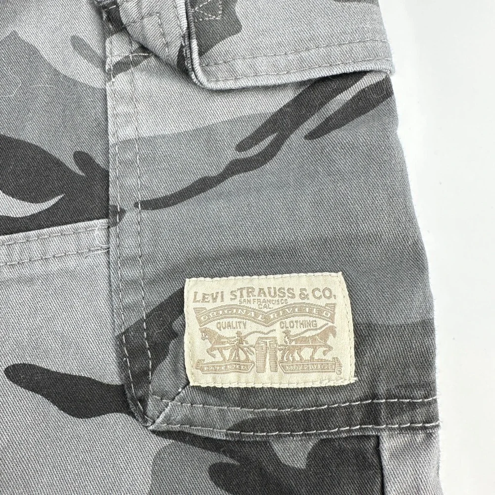Levi's Cargo Joggers‎ Kids S 8-10 Grey Camo Excellent 2 Pack Bundle Drawstring